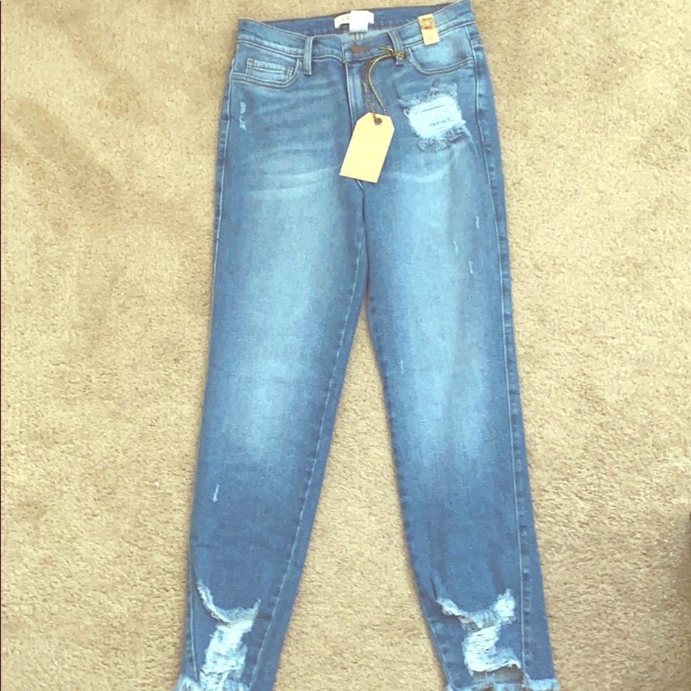 Vibrant skinny ankle Jeans Madonna Style BWT